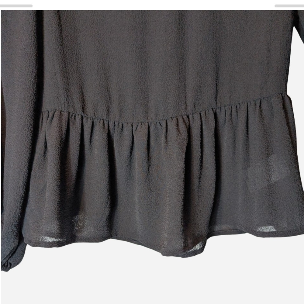 Express Black Peplum Blouse - Picture 6 of 12